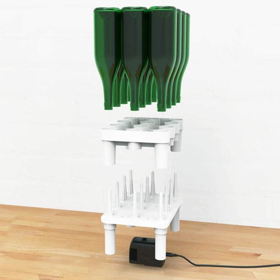 FastWasher 12 Beer Bottle Washer and Wine Bottle Cleaner | BOTTLES & RACKS NOT INCLUDED | General Purpose Rinser | Cleaner and Sanitizer System, Easy to Assemble