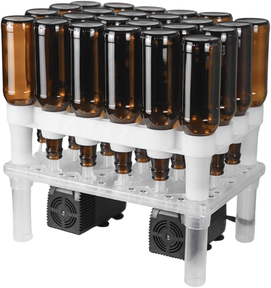 FastWasher 12 Beer Bottle Washer and Wine Bottle Cleaner | BOTTLES & RACKS NOT INCLUDED | General Purpose Rinser | Cleaner and Sanitizer System, Easy to Assemble