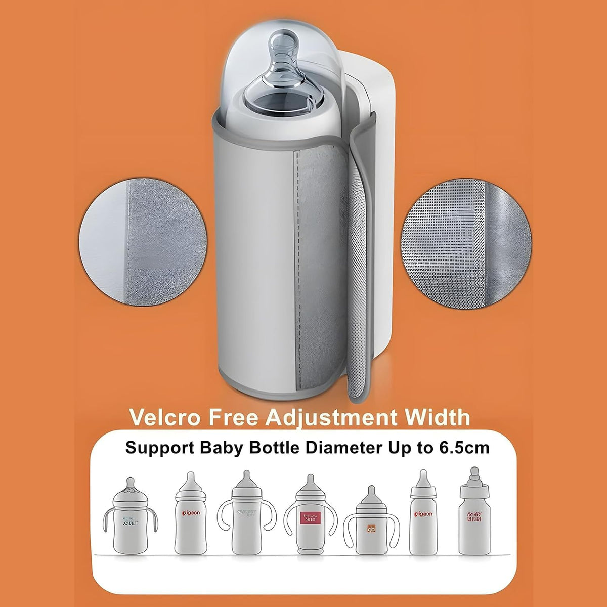 Portable Bottle Warmer, Rapid Warming with Battery-Powered Temperature Display for Travel, Waterless Milk Warming for Comfortable Baby Feeding On The Go