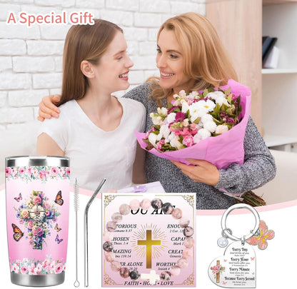 Tennis Gifts for Women Men, Funny Sport Accessories Gift, Includes 20 oz Tumbler Keychain Sock, Birthday Christmas Team Present for Tennis Lovers Players