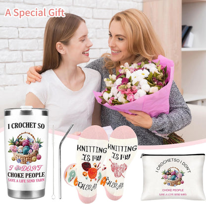 Tennis Gifts for Women Men, Funny Sport Accessories Gift, Includes 20 oz Tumbler Keychain Sock, Birthday Christmas Team Present for Tennis Lovers Players