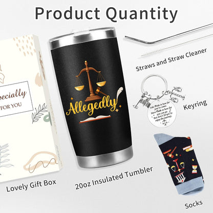Tennis Gifts for Women Men, Funny Sport Accessories Gift, Includes 20 oz Tumbler Keychain Sock, Birthday Christmas Team Present for Tennis Lovers Players