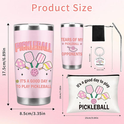 Tennis Gifts for Women Men, Funny Sport Accessories Gift, Includes 20 oz Tumbler Keychain Sock, Birthday Christmas Team Present for Tennis Lovers Players