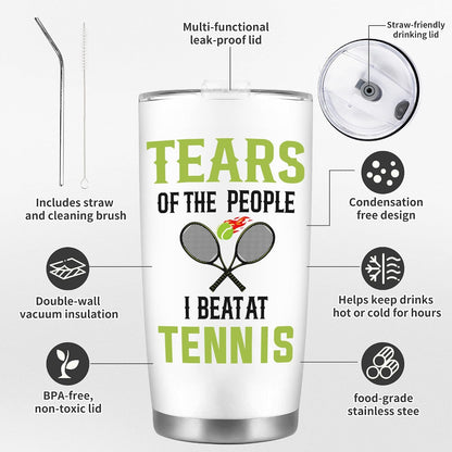 Tennis Gifts for Women Men, Funny Sport Accessories Gift, Includes 20 oz Tumbler Keychain Sock, Birthday Christmas Team Present for Tennis Lovers Players