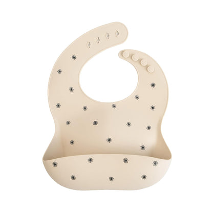 Silicone Baby Bib | Adjustable Fit Waterproof Bibs (Whales) - Colors B