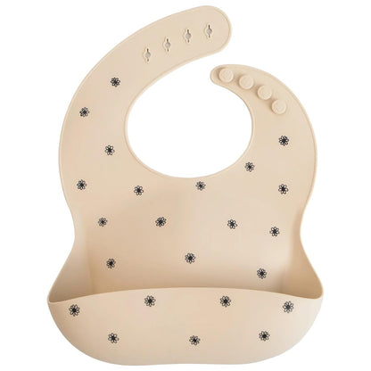 Silicone Baby Bib | Adjustable Fit Waterproof Bibs (Whales) - Colors B