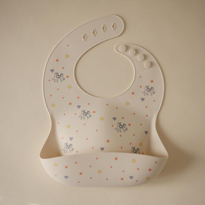 Silicone Baby Bib | Adjustable Fit Waterproof Bibs (Whales) - Colors B