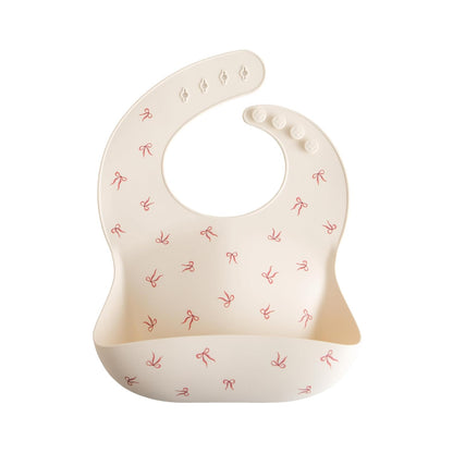 Silicone Baby Bib | Adjustable Fit Waterproof Bibs (Whales) - Colors B