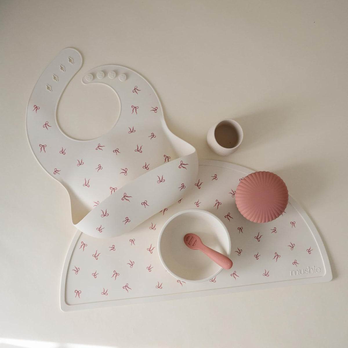 Silicone Baby Bib | Adjustable Fit Waterproof Bibs (Whales) - Colors B
