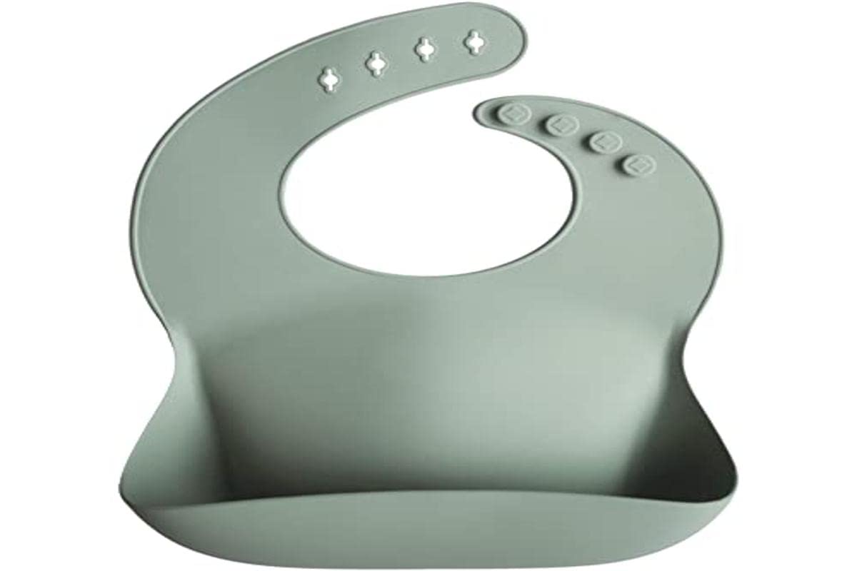 Silicone Baby Bib | Adjustable Fit Waterproof Bibs (Whales) - Colors B