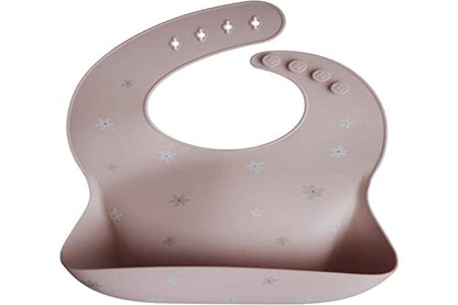 Silicone Baby Bib | Adjustable Fit Waterproof Bibs (Whales) - Colors B