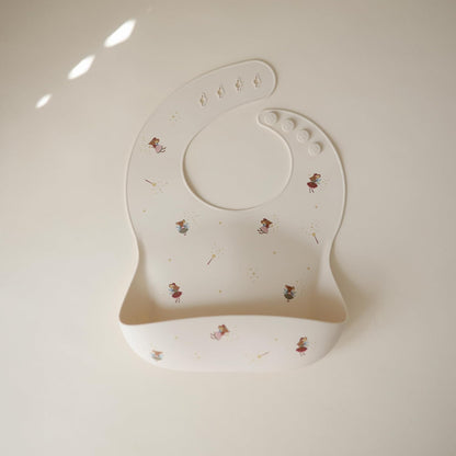 Silicone Baby Bib | Adjustable Fit Waterproof Bibs (Whales) - Colors B