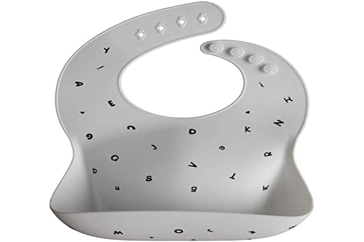 Silicone Baby Bib | Adjustable Fit Waterproof Bibs (Whales) - Colors B