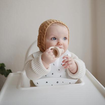 Silicone Baby Bib | Adjustable Fit Waterproof Bibs (Whales) - Colors B