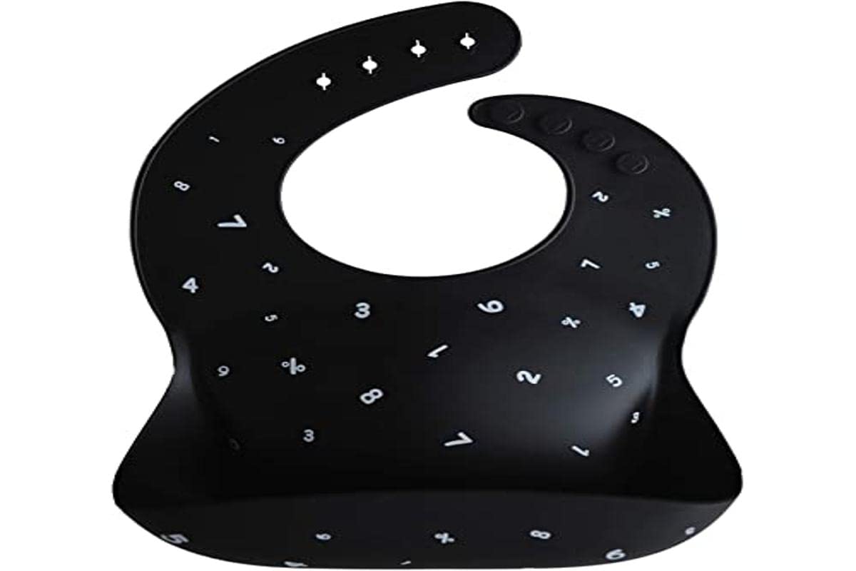 Silicone Baby Bib | Adjustable Fit Waterproof Bibs (Whales) - Colors B