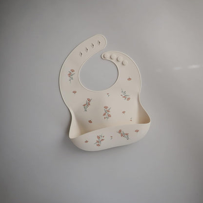 Silicone Baby Bib | Adjustable Fit Waterproof Bibs (Whales) - Colors B