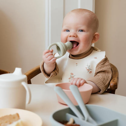 Silicone Baby Bib | Adjustable Fit Waterproof Bibs (Whales) - Colors B
