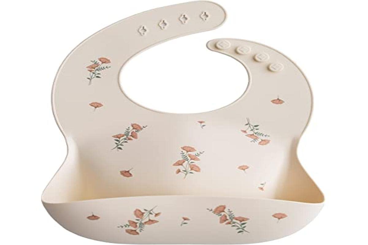 Silicone Baby Bib | Adjustable Fit Waterproof Bibs (Whales) - Colors B
