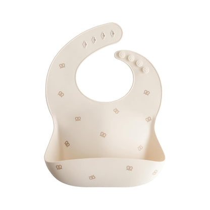 Silicone Baby Bib | Adjustable Fit Waterproof Bibs (Whales) - Colors B