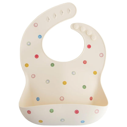 Silicone Baby Bib | Adjustable Fit Waterproof Bibs (Whales) - Colors B