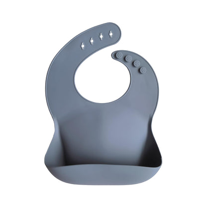 Silicone Baby Bib | Adjustable Fit Waterproof Bibs (Whales) - Colors B