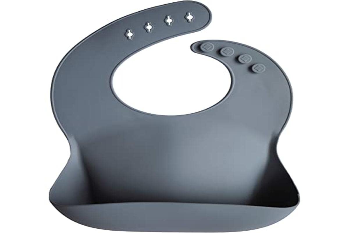 Silicone Baby Bib | Adjustable Fit Waterproof Bibs (Whales) - Colors B