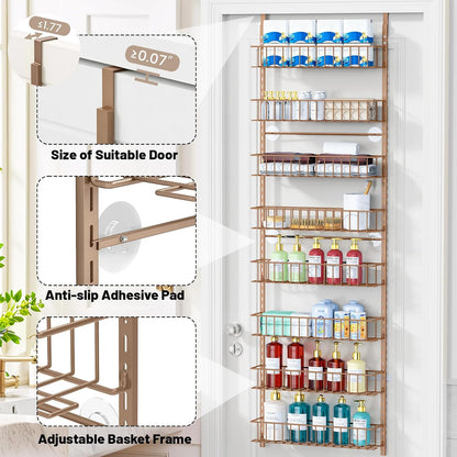 8-Tier Pantry Door Organizer, Black