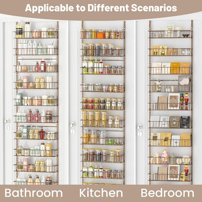 8-Tier Pantry Door Organizer, Black