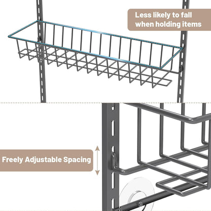 8-Tier Pantry Door Organizer, Black