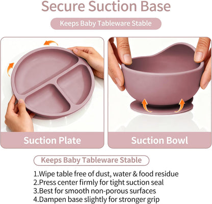 13PCS Baby Feeding Set, Removable Stainless & Silicone, Odor-Free
