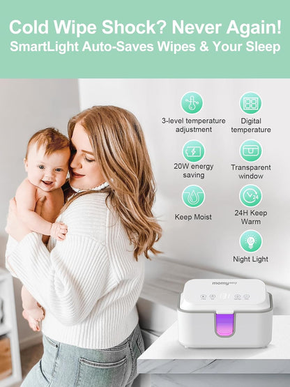 Baby Wipe Warmer, Wipe Warmer with Digital Temperature Control