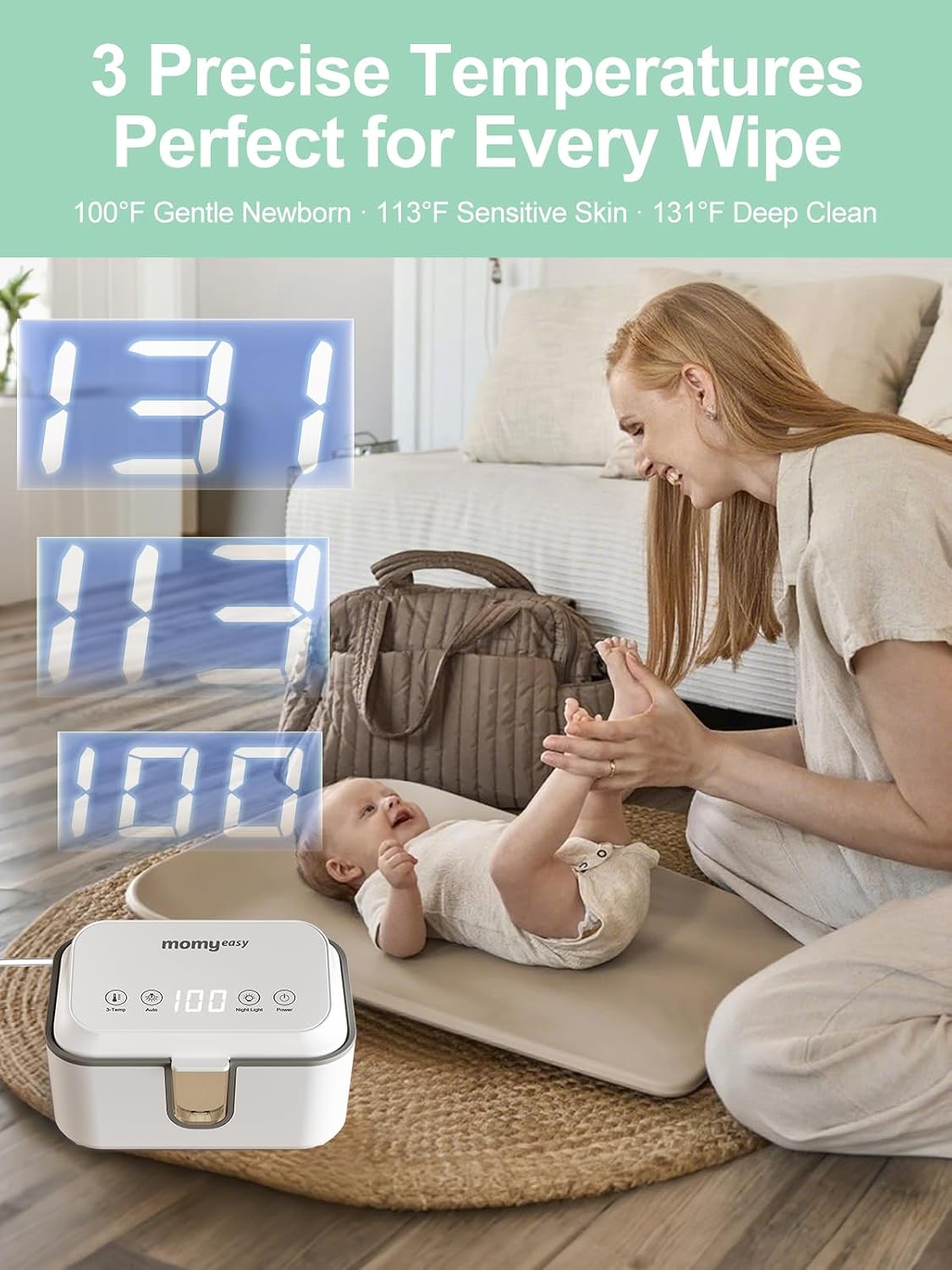 Baby Wipe Warmer, Wipe Warmer with Digital Temperature Control
