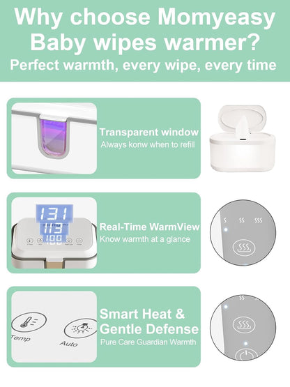Baby Wipe Warmer, Wipe Warmer with Digital Temperature Control