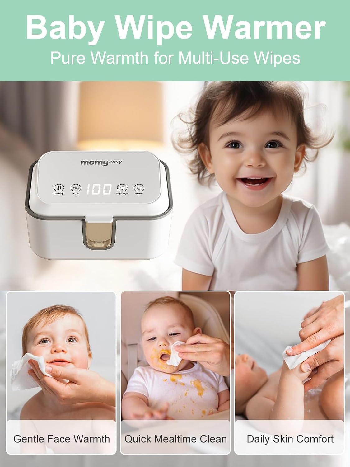Baby Wipe Warmer, Wipe Warmer with Digital Temperature Control