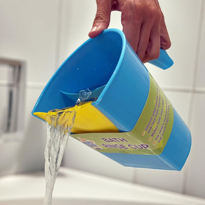 Shampoo Rinse Cup | Baby Bath Rinser Pail to Wash Hair and Wash Out Shampoo by Protecting Infant Eyes - Kids Bathing Without TEARS