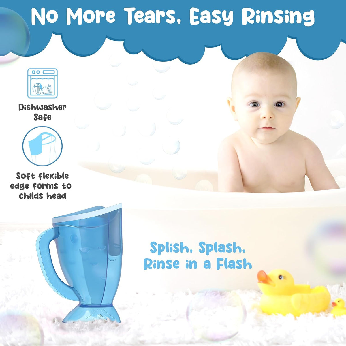 Pink Baby Rinser Cup and Bath Pail - Tear-Free, Non-Toxic, BPA-Free Accessory for Kids of All Ages - Provides Gentle, Safe, Enjoyable Bathing