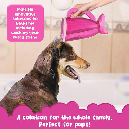 Pink Baby Rinser Cup and Bath Pail - Tear-Free, Non-Toxic, BPA-Free Accessory for Kids of All Ages - Provides Gentle, Safe, Enjoyable Bathing
