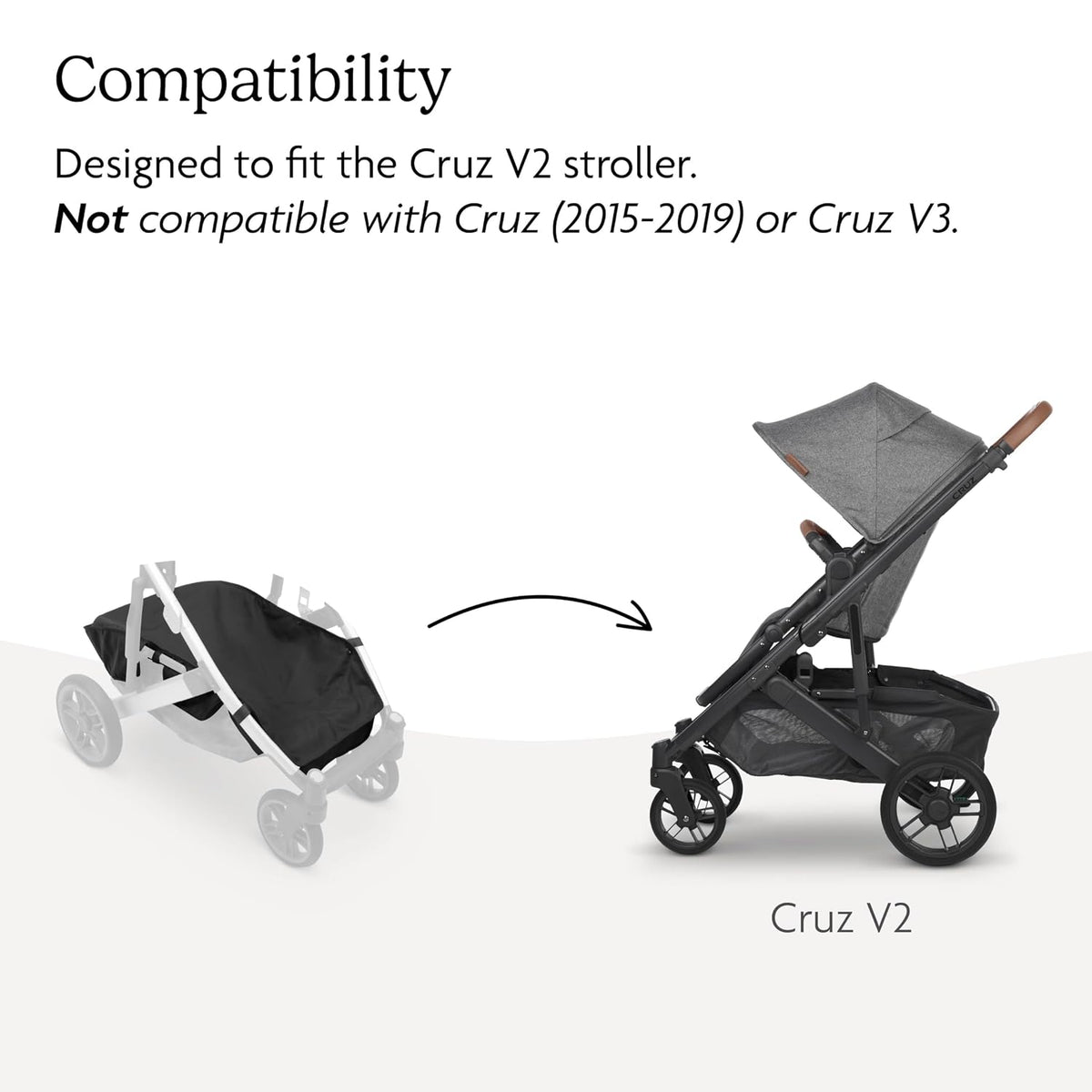 Basket Cover for Cruz V2 Stroller - Protects & Conceals