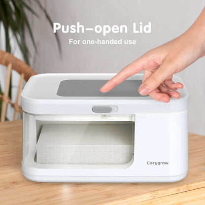 Baby Wipe Warmer with LED Light & Transparent Viewing Window, Adjustable 95℉-131℉, 1.5 Meter Plug Cord
