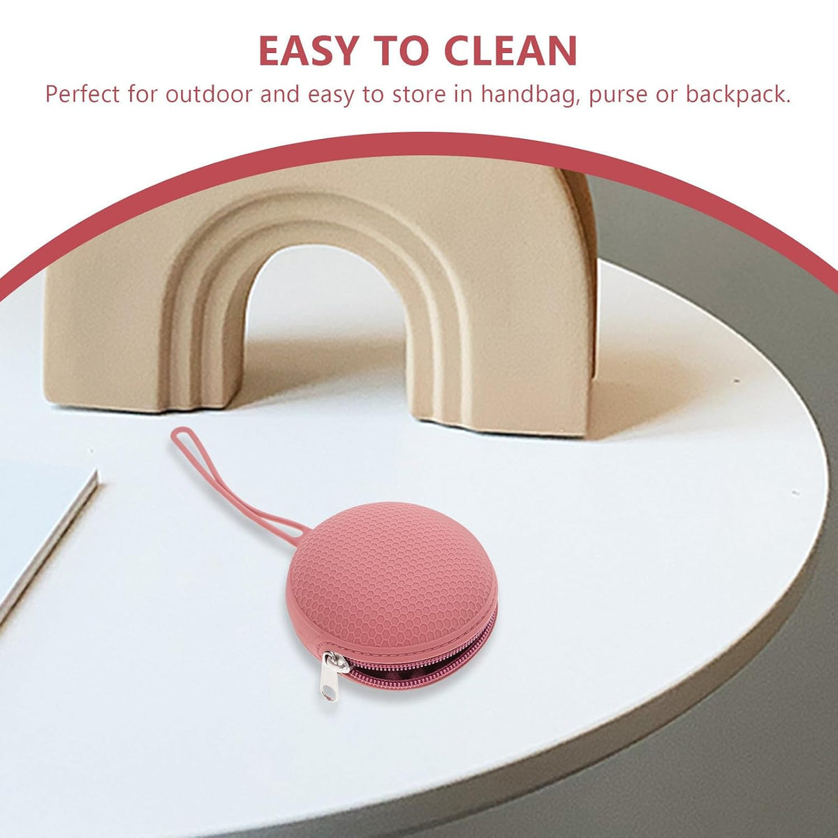 Portable Silicone Pacifier Storage Pouch Bag Lightweight Travel Case Holder for Accessories and Stroller Use, Keep Pacifier Holders Clean and Organized