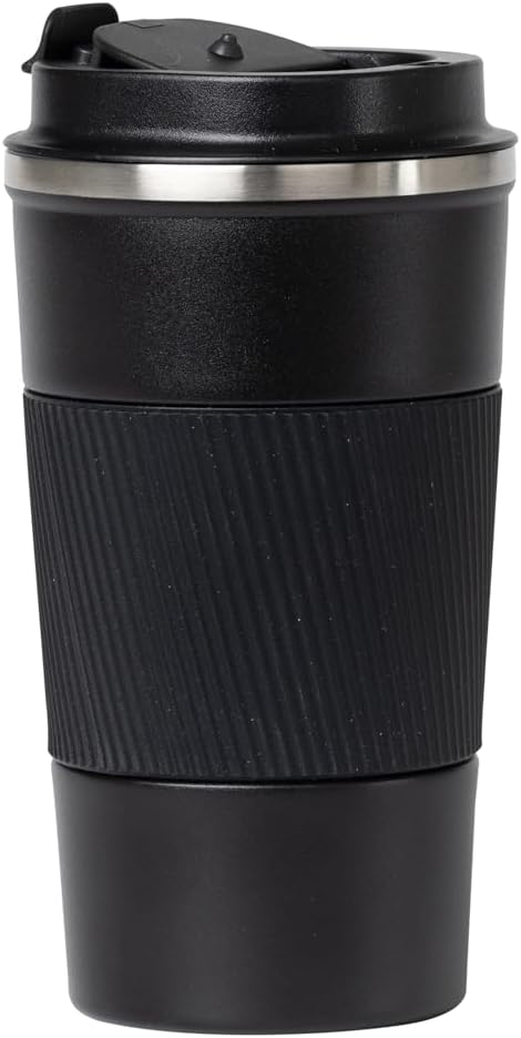 Dominica 18 oz Travel Coffee Mug - Double Wall Vacuum Insulated Stainless Steel Tumbler with Flip Lid, Leak-Proof Coffee Cup with Non-Slip Silicone Base, Hot & Cold Drink Container