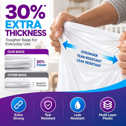 Diaper Pail Refills Compatible with Dekor PLUS, 9 Pack