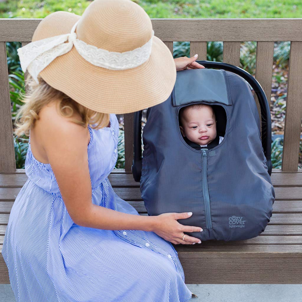 CozyBaby Combo Pack with Mesh Sun and Bug Cover and Lightweight Spring or Summer with Elasticized Edge, Rhapsody Purple