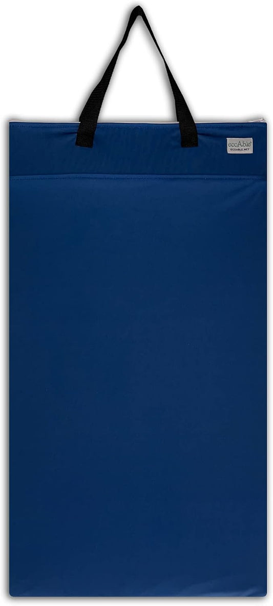 Large Wet Dry Bag: Travel Tote Organizer for Diapers, Laundry, Beach, Pool, Stroller, Dirty Gym Clothes, Swimsuits (Navy Blue)