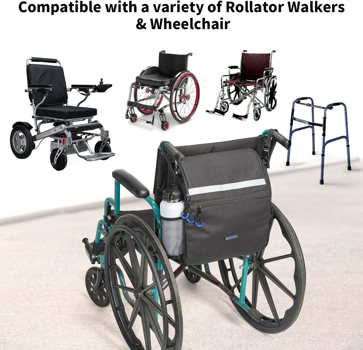 Wheelchair Bags to Hang on Back, Wheel Chair Accessories Storage Bag