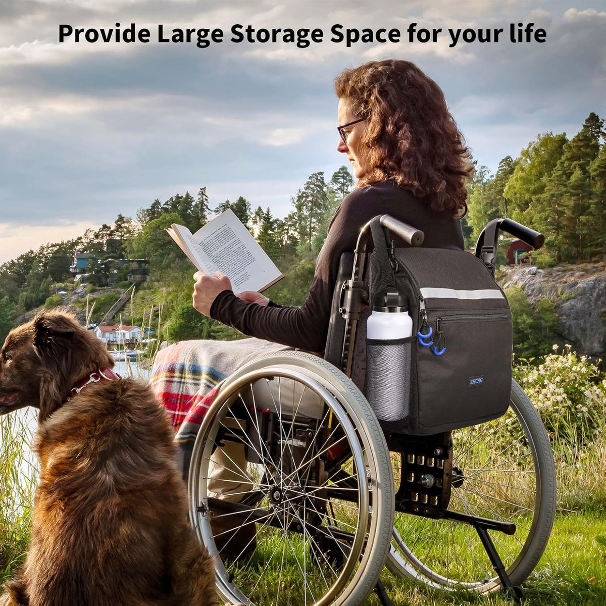 Wheelchair Bags to Hang on Back, Wheel Chair Accessories Storage Bag