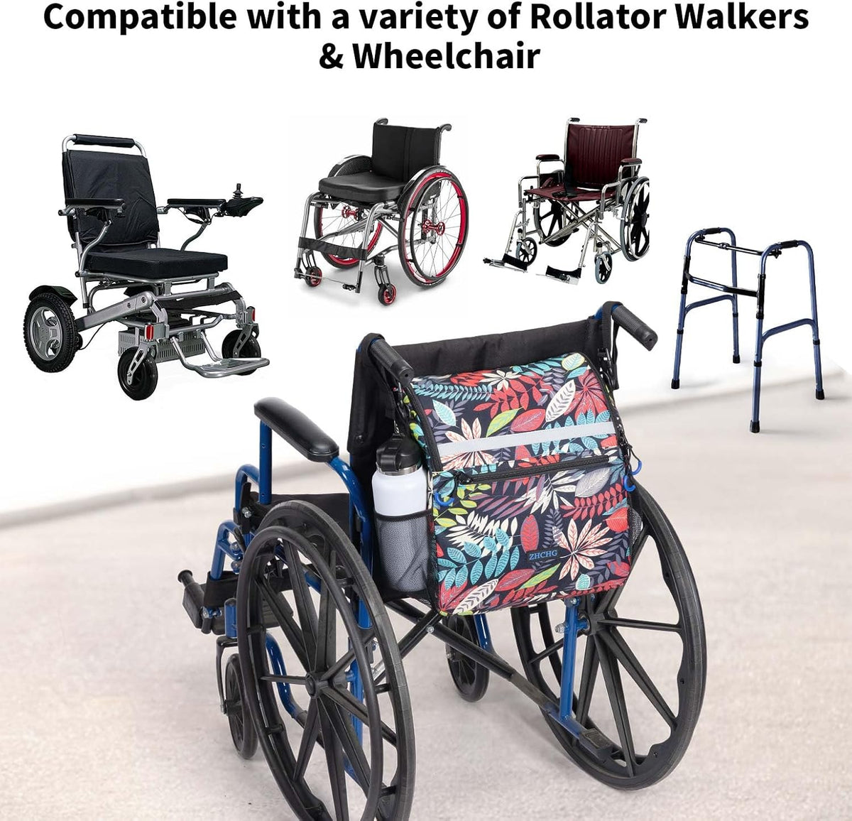 Wheelchair Bags to Hang on Back, Wheel Chair Accessories Storage Bag