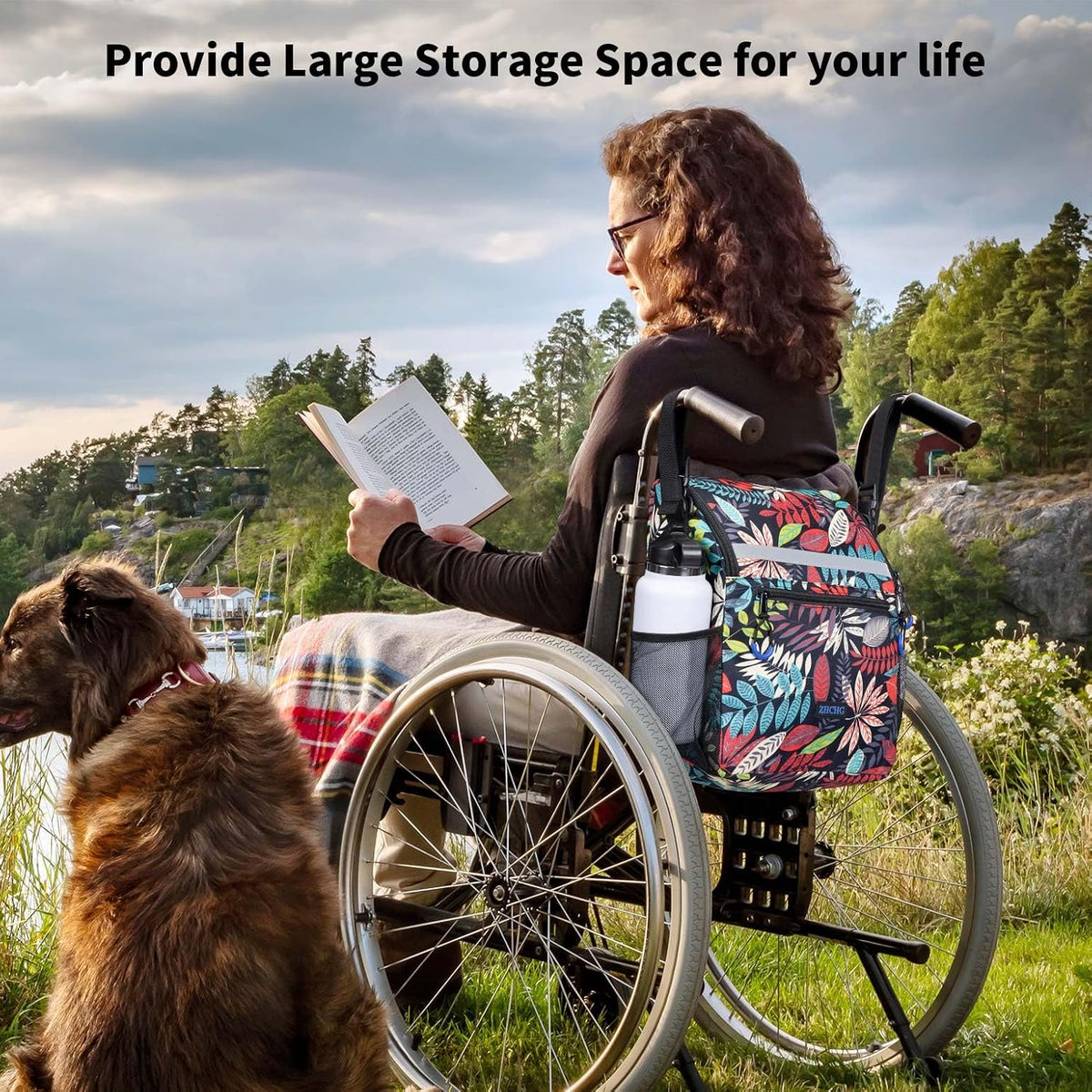 Wheelchair Bags to Hang on Back, Wheel Chair Accessories Storage Bag