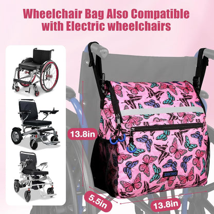Wheelchair Bags to Hang on Back, Wheel Chair Accessories Storage Bag