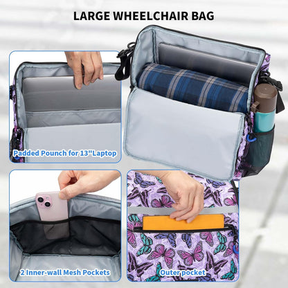Wheelchair Bags to Hang on Back, Wheel Chair Accessories Storage Bag